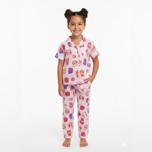 Planet Gold Kids Birthday Pink and Purple Pajama Set